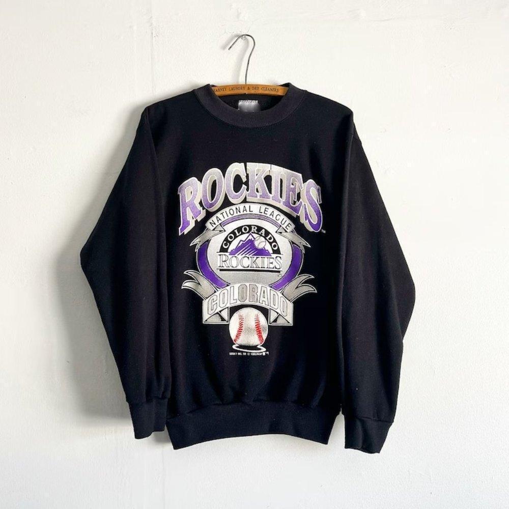 Colorado Rockies  Old Stock  Mlb Crewneck Sweatshirt